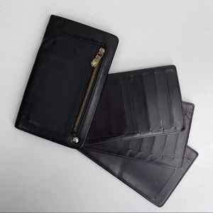 Louis Vuitton Vintage Black Leather Wallet with Slip Out Card Compartments